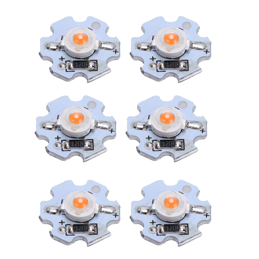 25Pcs 0.5W 5V High Power LED Lamp Bead Light Source Chip with Aluminum PlatePink Light: 380-840NM