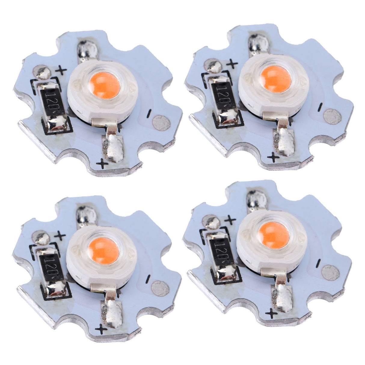 25Pcs 0.5W 5V High Power LED Lamp Bead Light Source Chip with Aluminum PlatePink Light: 380-840NM