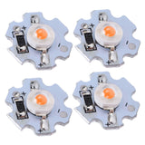 25Pcs 0.5W 5V High Power LED Lamp Bead Light Source Chip with Aluminum PlatePink Light: 380-840NM