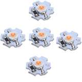 25Pcs 0.5W 5V High Power LED Lamp Bead Light Source Chip with Aluminum PlatePink Light: 380-840NM