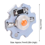 25Pcs 0.5W 5V High Power LED Lamp Bead Light Source Chip with Aluminum PlatePink Light: 380-840NM - Extra Image