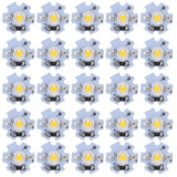25Pcs 0.5W 5V High Power LED Lamp Bead Light Source Chip with Aluminum PlateWarm White Light: 3000‑3200K