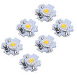 25Pcs 0.5W 5V High Power LED Lamp Bead Light Source Chip with Aluminum PlateWarm White Light: 3000‑3200K - Front View