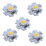 25Pcs 0.5W 5V High Power LED Lamp Bead Light Source Chip with Aluminum PlateWarm White Light: 3000‑3200K - Side View