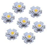 25Pcs 0.5W 5V High Power LED Lamp Bead Light Source Chip with Aluminum PlateWarm White Light: 3000‑3200K