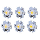 25Pcs 0.5W 5V High Power LED Lamp Bead Light Source Chip with Aluminum PlateWarm White Light: 3000‑3200K - Rear View