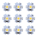 25Pcs 0.5W 5V High Power LED Lamp Bead Light Source Chip with Aluminum PlateWarm White Light: 3000‑3200K
