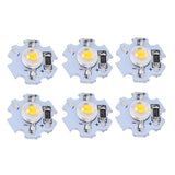 25Pcs 0.5W 5V High Power LED Lamp Bead Light Source Chip with Aluminum PlateWarm White Light: 3000‑3200K
