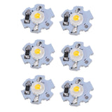 25Pcs 0.5W 5V High Power LED Lamp Bead Light Source Chip with Aluminum PlateWarm White Light: 3000‑3200K