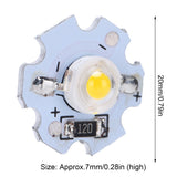25Pcs 0.5W 5V High Power LED Lamp Bead Light Source Chip with Aluminum PlateWarm White Light: 3000‑3200K - Extra Image