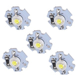 25Pcs 0.5W 5V High Power LED Lamp Bead Light Source Chip with Aluminum PlateWhite Light: 6000‑6500K