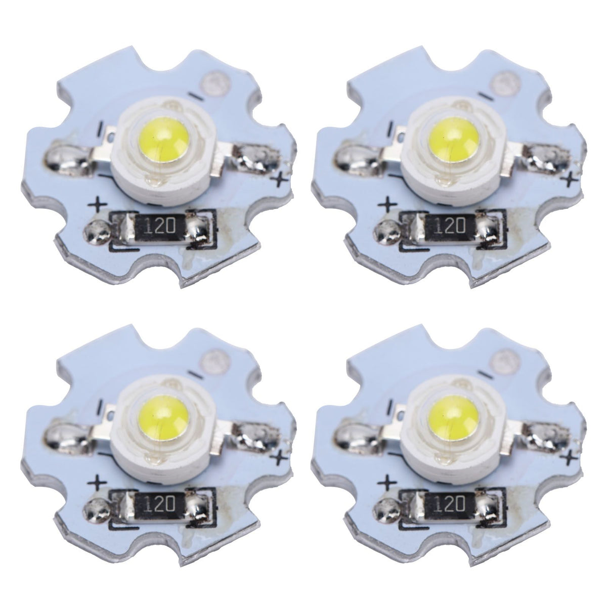 25Pcs 0.5W 5V High Power LED Lamp Bead Light Source Chip with Aluminum PlateWhite Light: 6000‑6500K