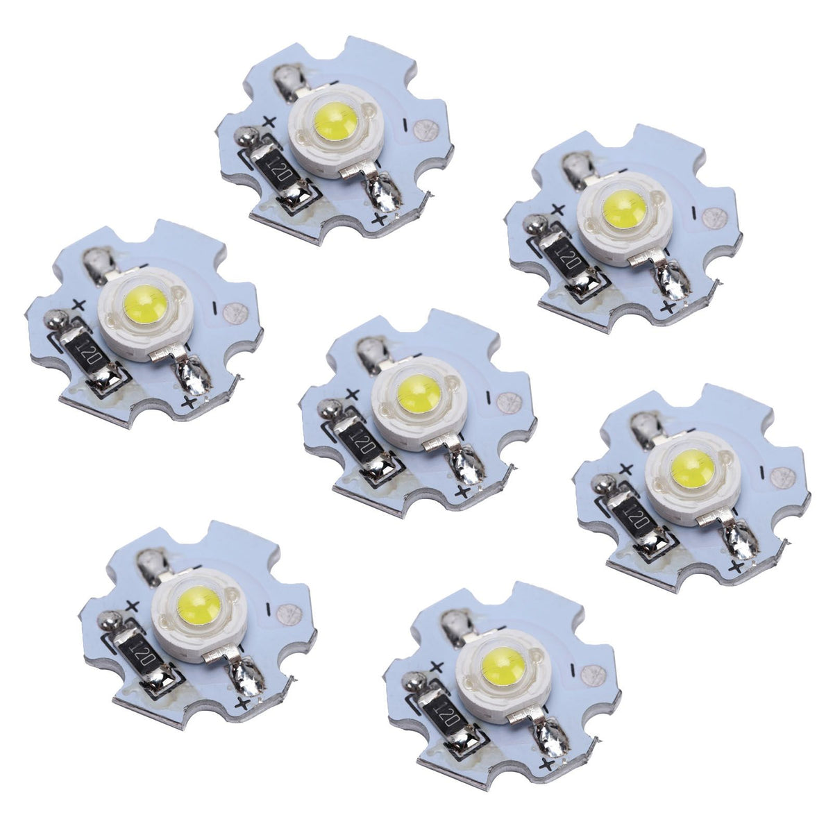 25Pcs 0.5W 5V High Power LED Lamp Bead Light Source Chip with Aluminum PlateWhite Light: 6000‑6500K
