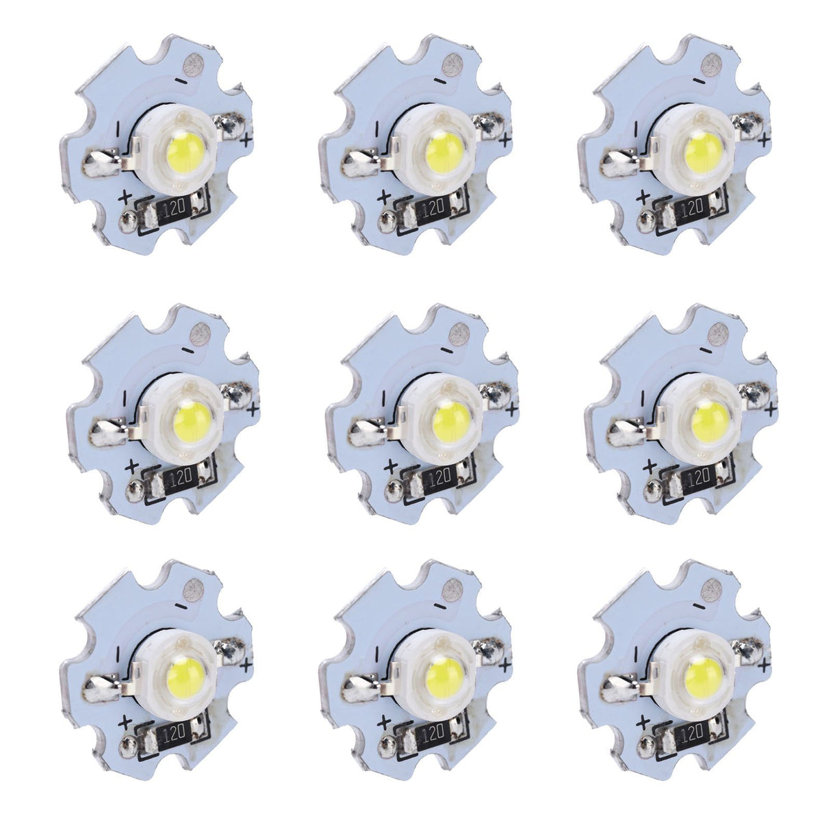 25Pcs 0.5W 5V High Power LED Lamp Bead Light Source Chip with Aluminum PlateWhite Light: 6000‑6500K