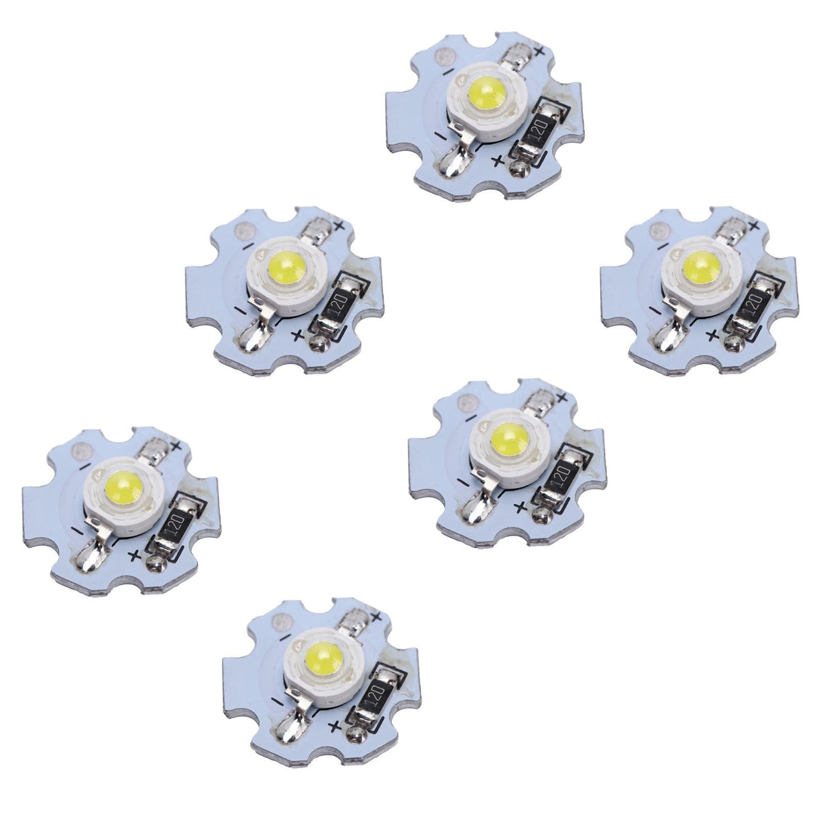 25Pcs 0.5W 5V High Power LED Lamp Bead Light Source Chip with Aluminum PlateWhite Light: 6000‑6500K