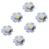 25Pcs 0.5W 5V High Power LED Lamp Bead Light Source Chip with Aluminum PlateWhite Light: 6000‑6500K