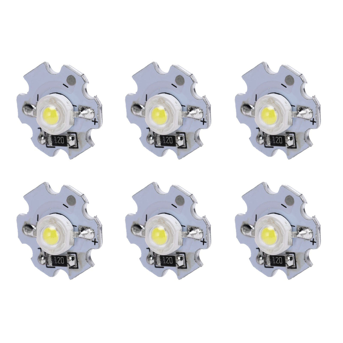 25Pcs 0.5W 5V High Power LED Lamp Bead Light Source Chip with Aluminum PlateWhite Light: 6000‑6500K