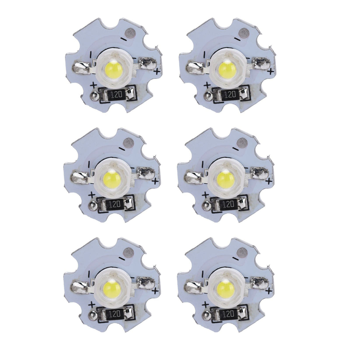 25Pcs 0.5W 5V High Power LED Lamp Bead Light Source Chip with Aluminum PlateWhite Light: 6000‑6500K