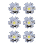 25Pcs 0.5W 5V High Power LED Lamp Bead Light Source Chip with Aluminum PlateWhite Light: 6000‑6500K