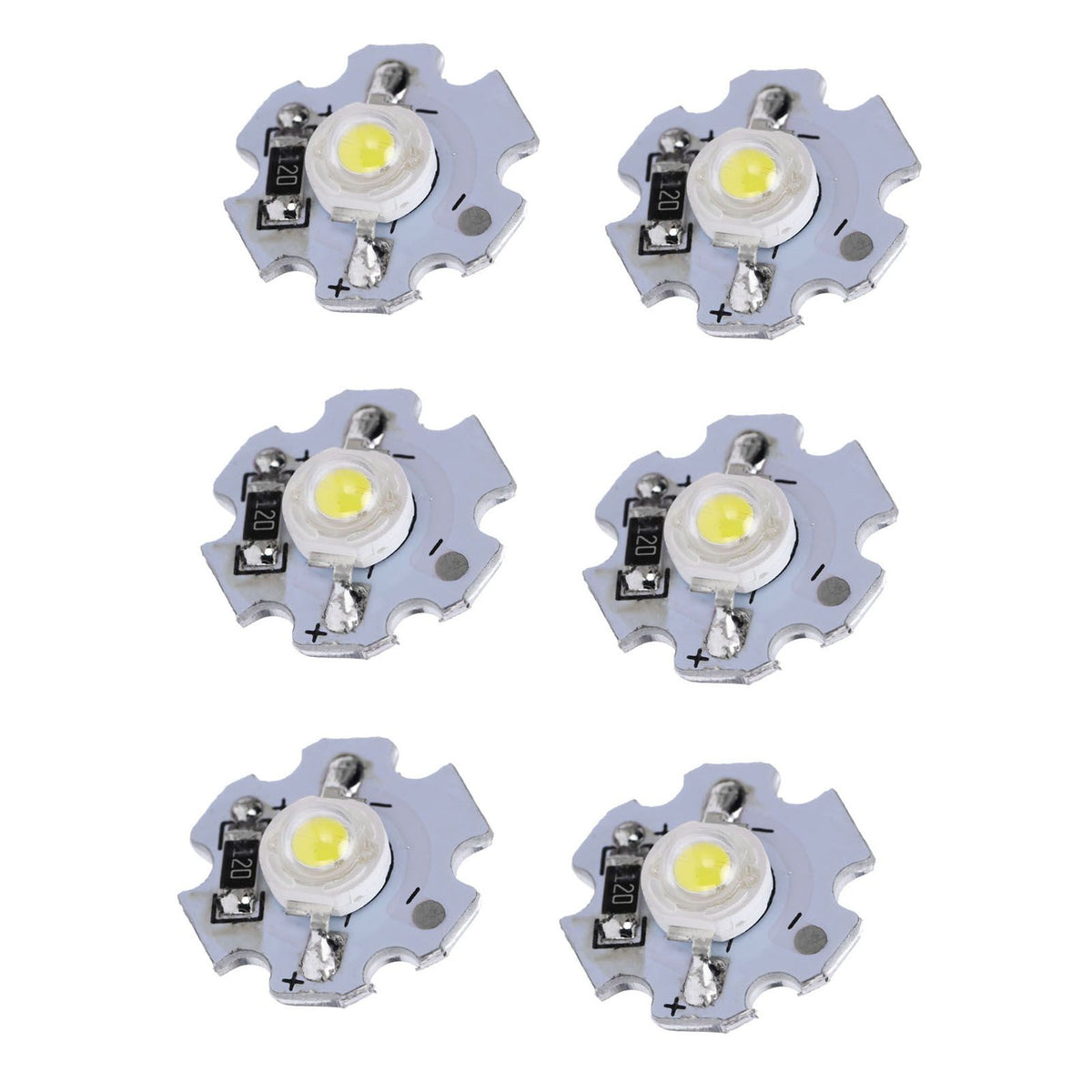 25Pcs 0.5W 5V High Power LED Lamp Bead Light Source Chip with Aluminum PlateWhite Light: 6000‑6500K