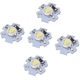 25Pcs 0.5W 5V High Power LED Lamp Bead Light Source Chip with Aluminum PlateWhite Light: 6000‑6500K