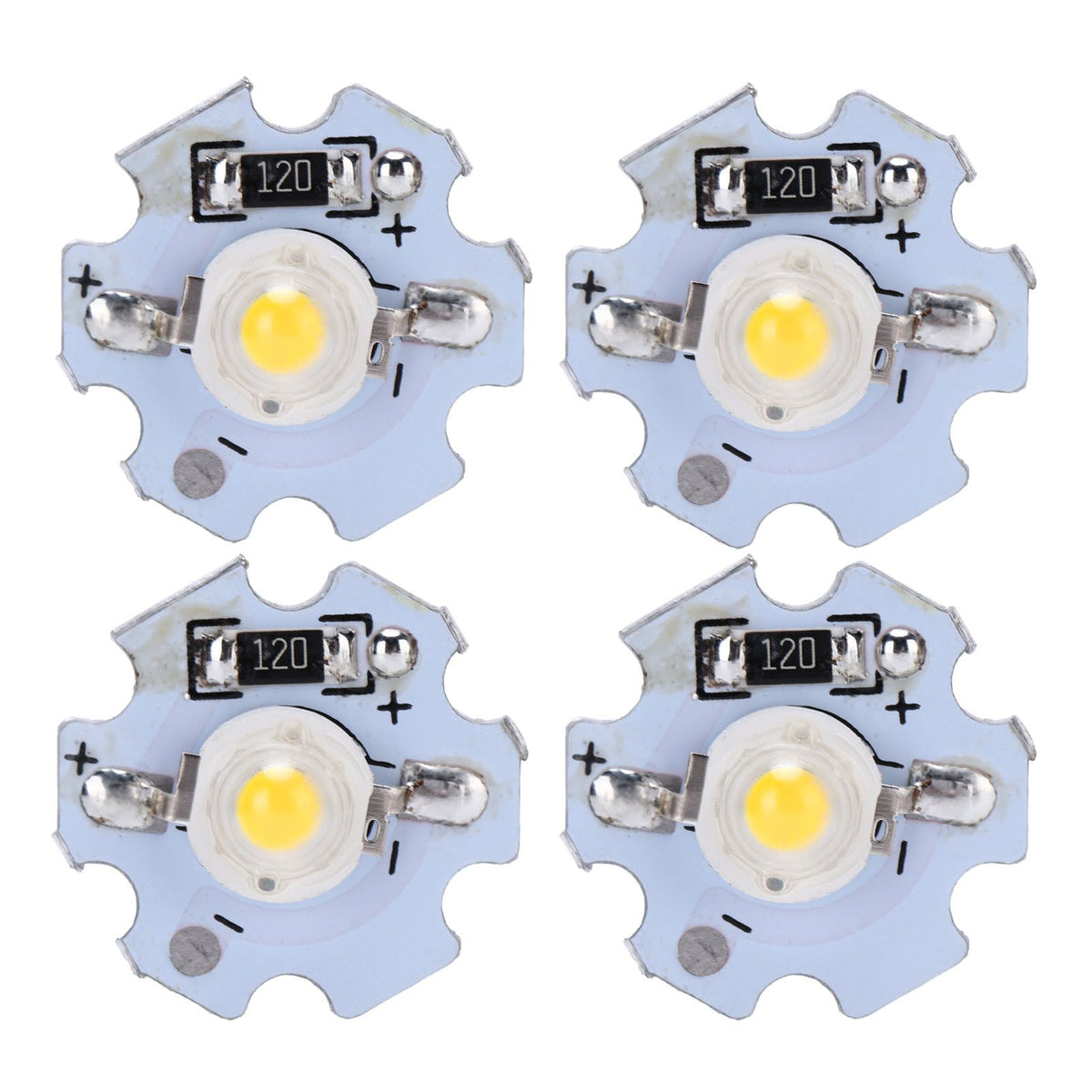 25Pcs 0.5W 5V High Power LED Lamp Bead Light Source Chip with Aluminum PlateNatural Light: 4000‑4500K