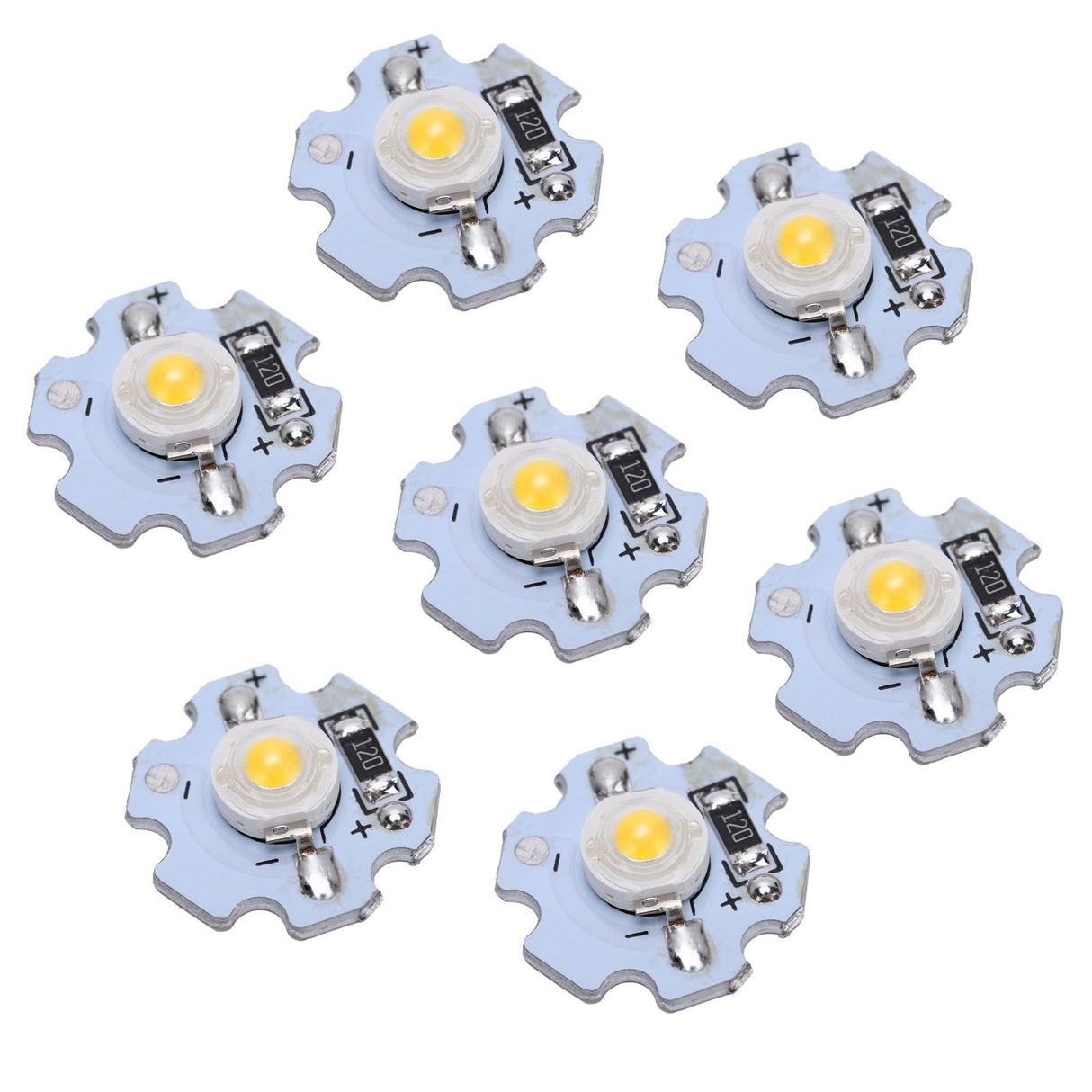25Pcs 0.5W 5V High Power LED Lamp Bead Light Source Chip with Aluminum PlateNatural Light: 4000‑4500K