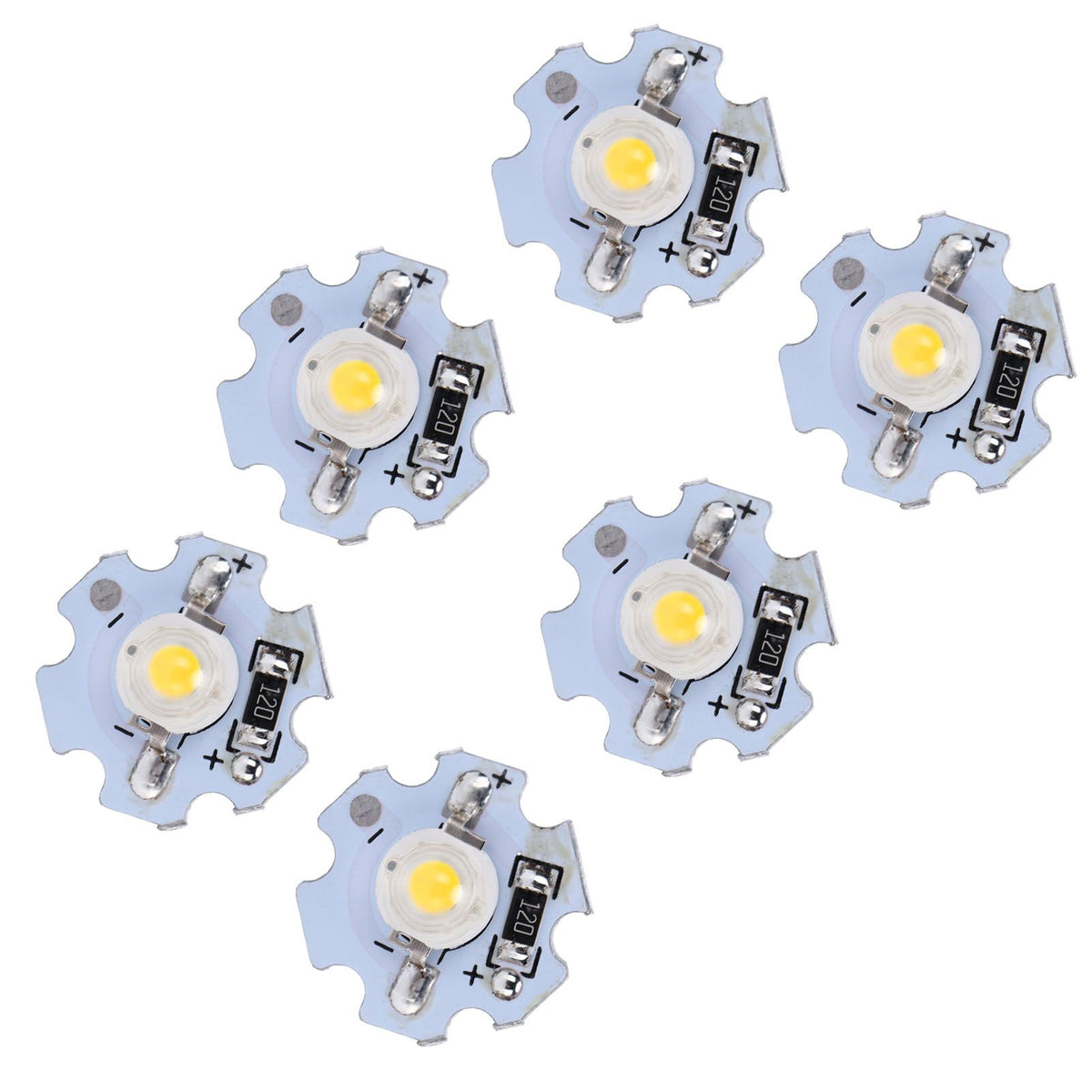 25Pcs 0.5W 5V High Power LED Lamp Bead Light Source Chip with Aluminum PlateNatural Light: 4000‑4500K