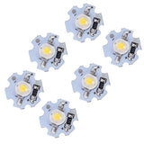 25Pcs 0.5W 5V High Power LED Lamp Bead Light Source Chip with Aluminum PlateNatural Light: 4000‑4500K - Low Angle