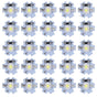 25Pcs 0.5W 5V High Power LED Lamp Bead Light Source Chip with Aluminum PlateCold White Light: 10000K