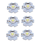 25Pcs 0.5W 5V High Power LED Lamp Bead Light Source Chip with Aluminum PlateCold White Light: 10000K