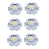 25Pcs 0.5W 5V High Power LED Lamp Bead Light Source Chip with Aluminum PlateCold White Light: 10000K - Front View