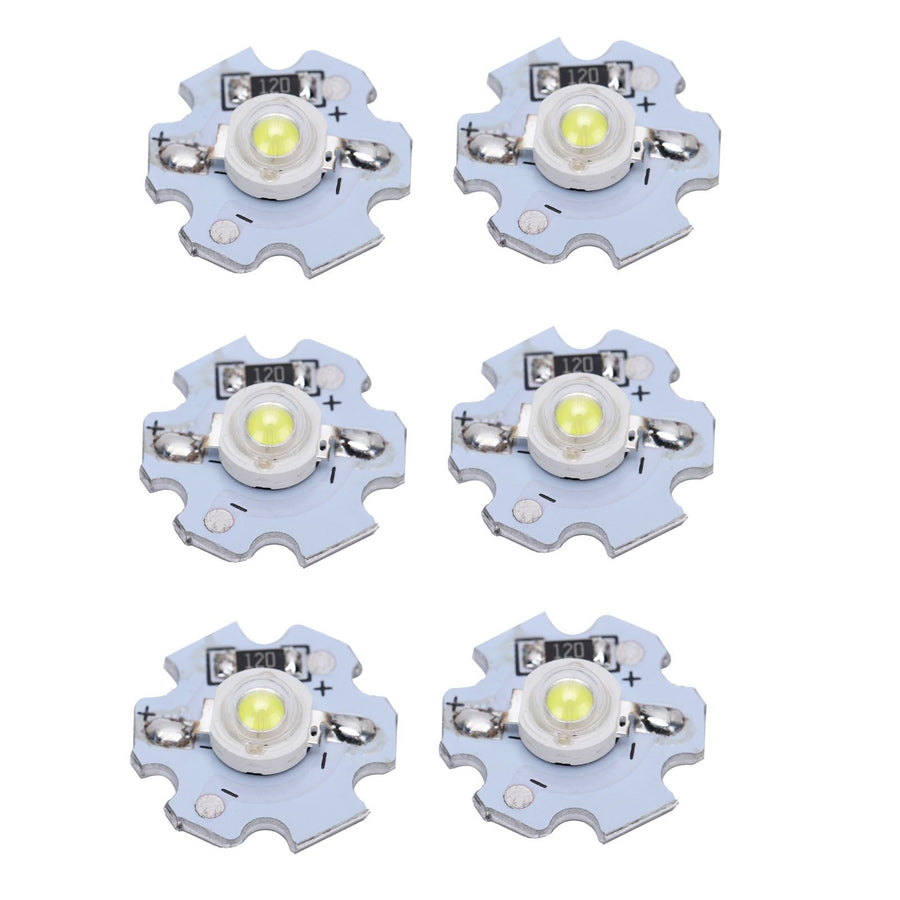 25Pcs 0.5W 5V High Power LED Lamp Bead Light Source Chip with Aluminum PlateCold White Light: 10000K