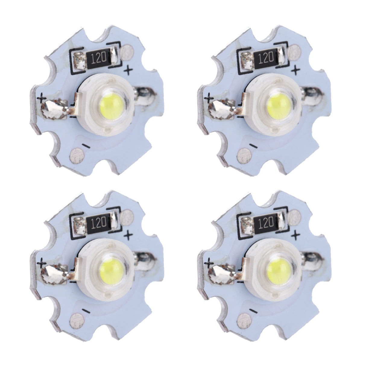 25Pcs 0.5W 5V High Power LED Lamp Bead Light Source Chip with Aluminum PlateCold White Light: 10000K