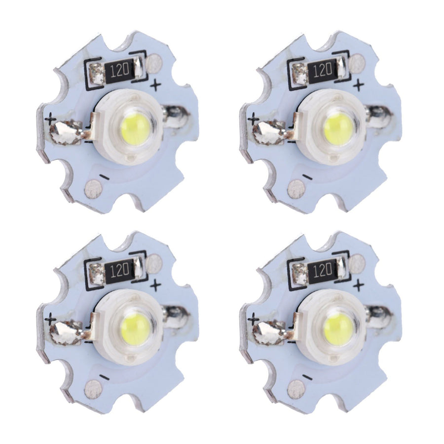 25Pcs 0.5W 5V High Power LED Lamp Bead Light Source Chip with Aluminum PlateCold White Light: 10000K