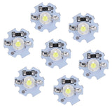 25Pcs 0.5W 5V High Power LED Lamp Bead Light Source Chip with Aluminum PlateCold White Light: 10000K