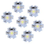 25Pcs 0.5W 5V High Power LED Lamp Bead Light Source Chip with Aluminum PlateCold White Light: 10000K