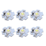 25Pcs 0.5W 5V High Power LED Lamp Bead Light Source Chip with Aluminum PlateCold White Light: 10000K - Rear View