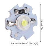 25Pcs 0.5W 5V High Power LED Lamp Bead Light Source Chip with Aluminum PlateCold White Light: 10000K