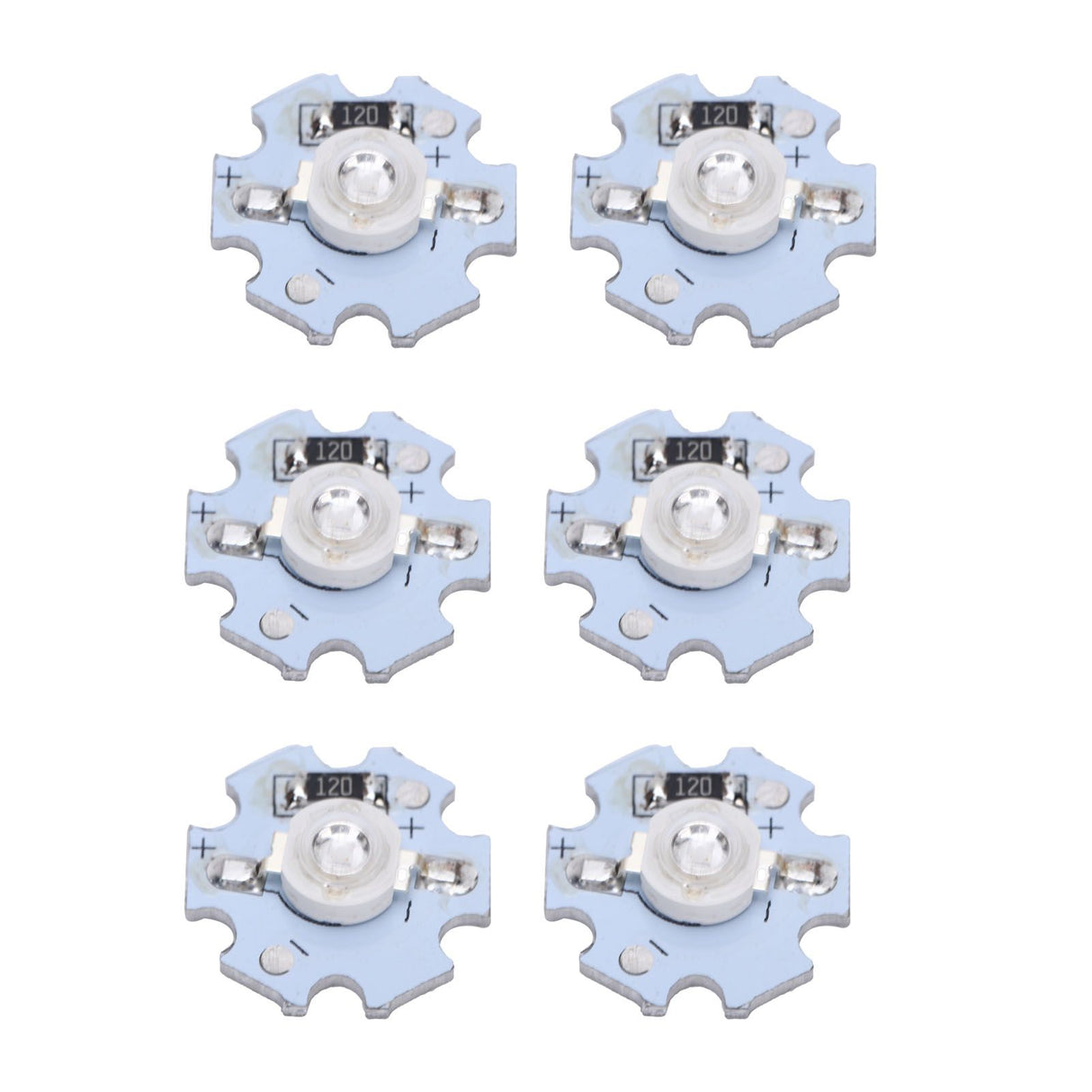 25Pcs 0.5W 5V High Power LED Lamp Bead Light Source Chip with Aluminum PlateUV Purple Light: 395-400NM