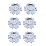 25Pcs 0.5W 5V High Power LED Lamp Bead Light Source Chip with Aluminum PlateUV Purple Light: 395-400NM - Side View