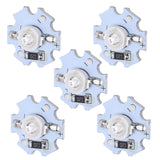 25Pcs 0.5W 5V High Power LED Lamp Bead Light Source Chip with Aluminum PlateUV Purple Light: 395-400NM