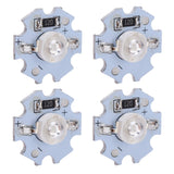 25Pcs 0.5W 5V High Power LED Lamp Bead Light Source Chip with Aluminum PlateUV Purple Light: 395-400NM - Rear View