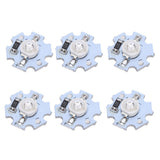 25Pcs 0.5W 5V High Power LED Lamp Bead Light Source Chip with Aluminum PlateUV Purple Light: 395-400NM