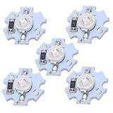 25Pcs 0.5W 5V High Power LED Lamp Bead Light Source Chip with Aluminum PlateUV Purple Light: 395-400NM