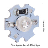 25Pcs 0.5W 5V High Power LED Lamp Bead Light Source Chip with Aluminum PlateUV Purple Light: 395-400NM