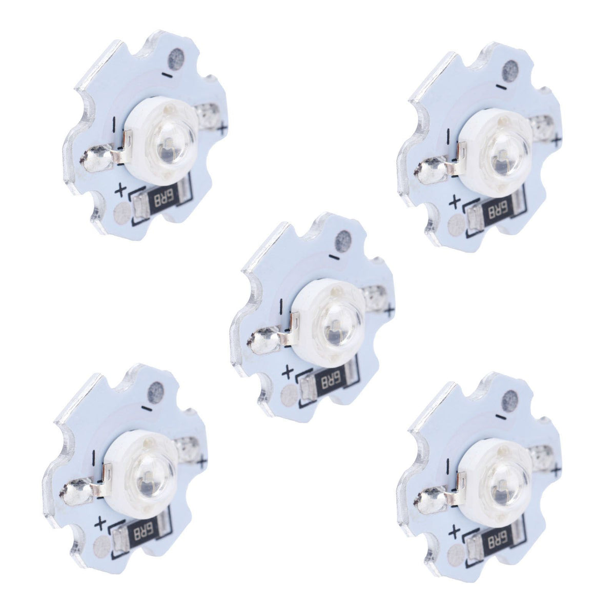 25Pcs 5V LED Chips 200LM 1W High Power LED Lamp Beads for DIY Lighting FixturesBlue Light 455‑460NM
