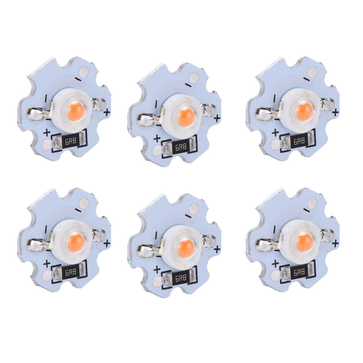25Pcs 5V LED Chips 200LM 1W High Power LED Lamp Beads for DIY Lighting FixturesPink Light 380‑840NM