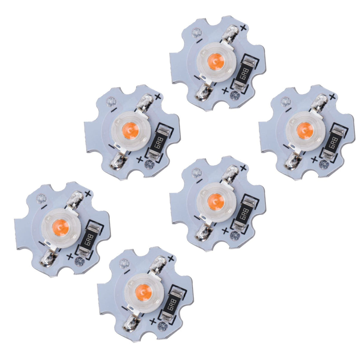 25Pcs 5V LED Chips 200LM 1W High Power LED Lamp Beads for DIY Lighting FixturesPink Light 380‑840NM