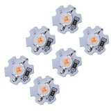25Pcs 5V LED Chips 200LM 1W High Power LED Lamp Beads for DIY Lighting FixturesPink Light 380‑840NM